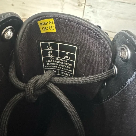 Dr. Martens Black Sequin Combat Boots - Picture 10 of 12